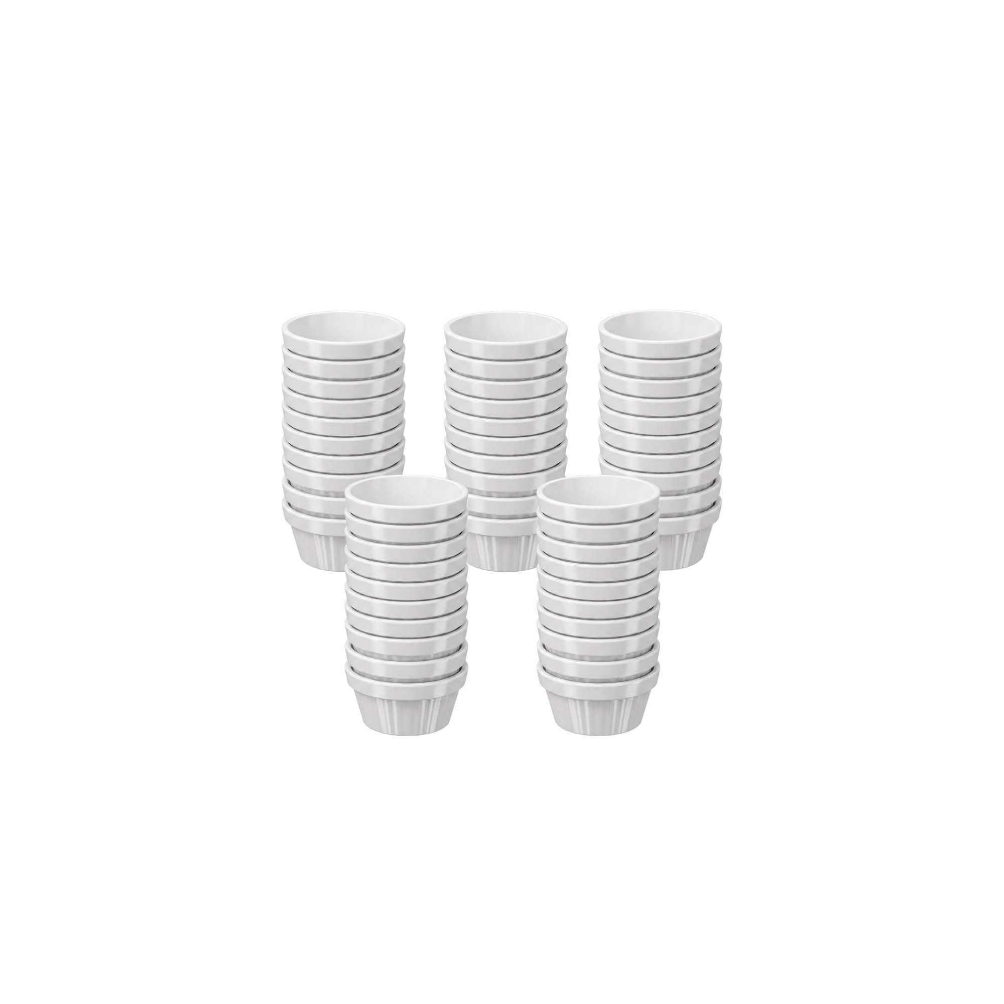 Kit 50 Ramekins Coza Uno 60ml Branco